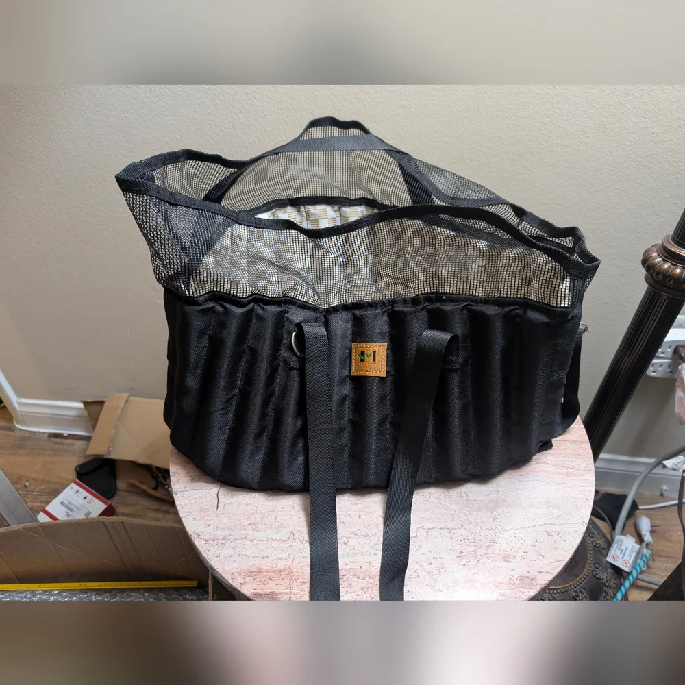 Stylish ADORABLE Dog Carrier, Soft Sided, Light Brown Checkered LV Pattern